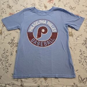Philadelphia Phillies Baseball Graphic Tee Youth XL 14/16 Girls Cut MLB Genuine